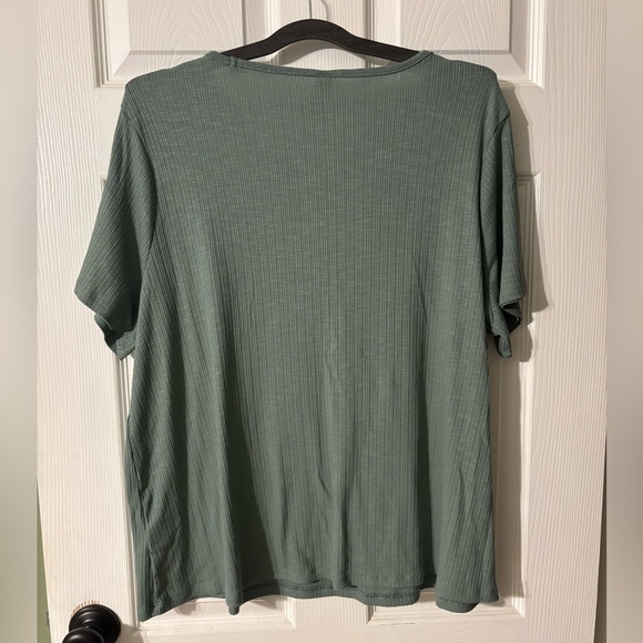Old Navy Luxe Ribbed Top in Light Green - Picture 3 of 3